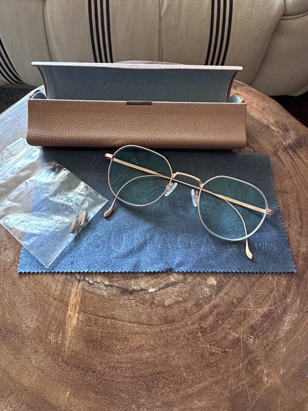 Masunaga Chord Eyeglass Frames - Gold